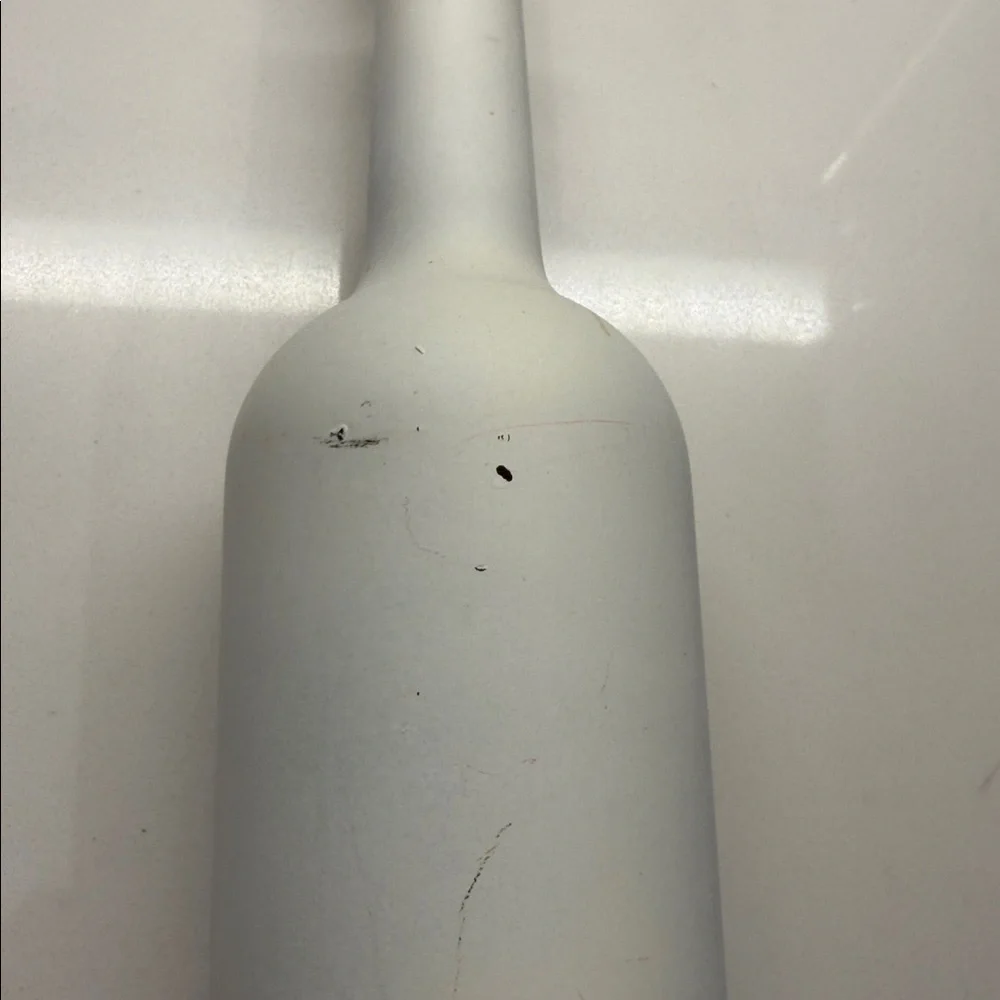Decorative White Wine Bottle With Fireworks Beaded Stopper & Beads, Sequins Wrap
